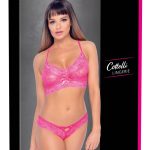 Roze kanten lingerie-set verpakking