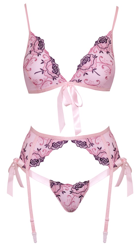 3-Delige roze lingerie-set (4)